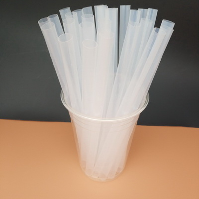Semi-Transparent 10-200 240mm PLA Biodegradable compostable Custom Transparent PLA straws 100% Recycled Biodegradable drinking straws FDA Certified ECO Friendly straw wrapped paper   - 副本