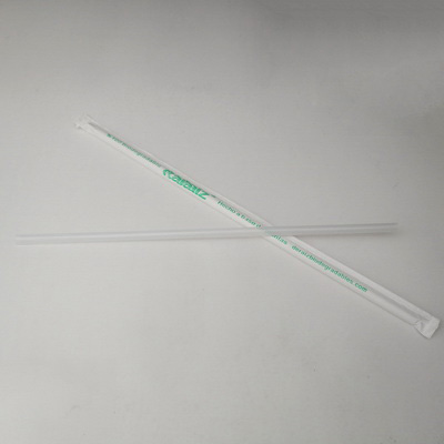 6-210 6-260mm PLA Biodegradable Custom Transparent PLA straws 100% Recycled Biodegradable drinking straws FDA Certified ECO Friendly straw wrapped paper  