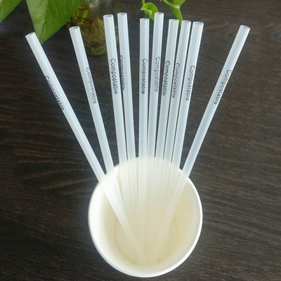 Transparent PLA Biodegradable compostable Custom Transparent PLA straws 100% Recycled Biodegradable drinking straws FDA Certified ECO Friendly straw wrapped paper  