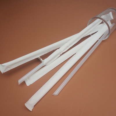 Slant cut 6*210mm 100% Compostable Biodegradable FDA Certified ECO Friendly Drinking PLA Straw