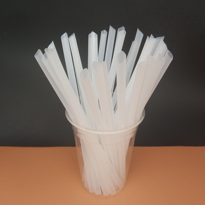 Slant cut 8*210mm 100% Compostable Biodegradable FDA Certified ECO Friendly Drinking PLA Straw